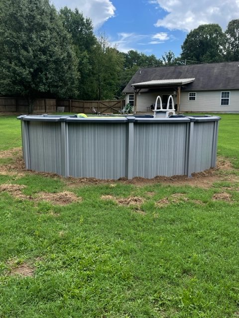 Above ground pool installation 11