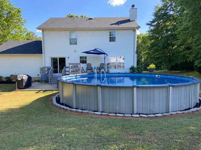 Above ground pool installation 13