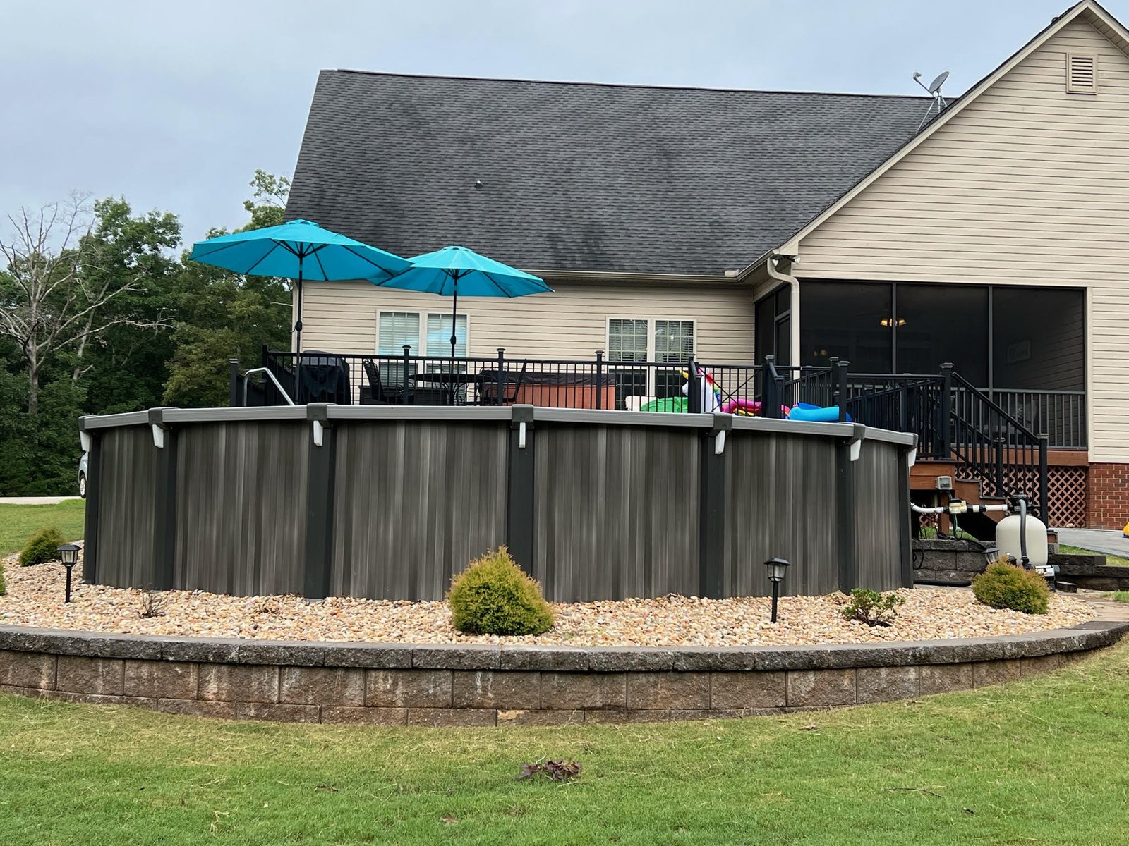 Above ground pool installation 1