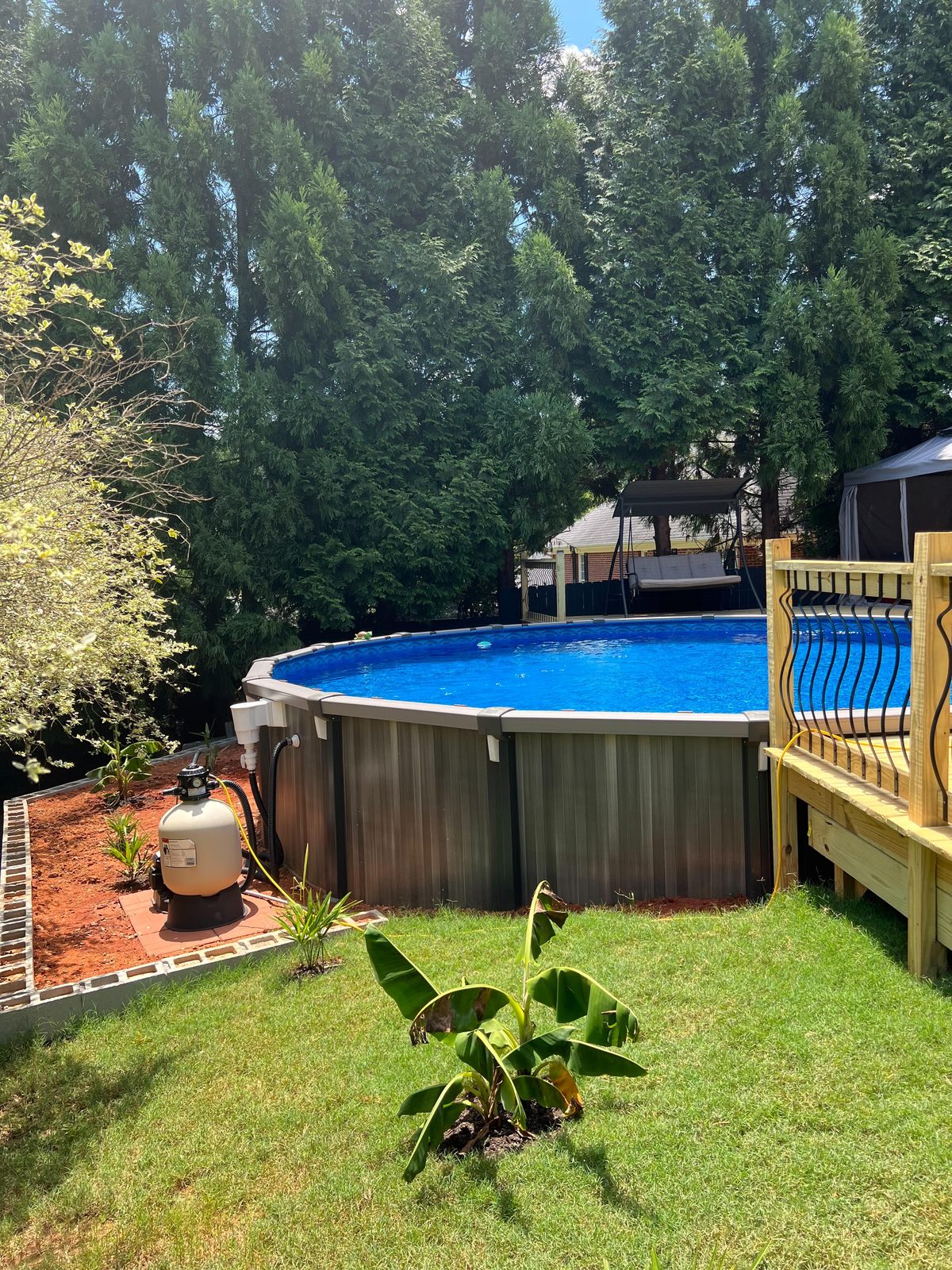 Above ground pool installation 7
