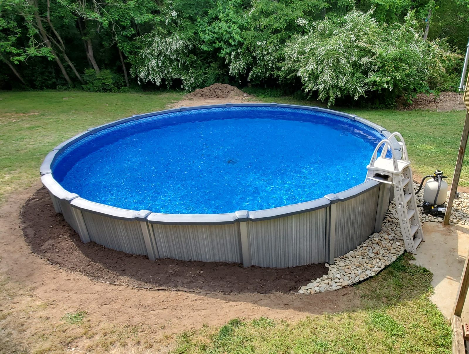 Above ground pool installation 9