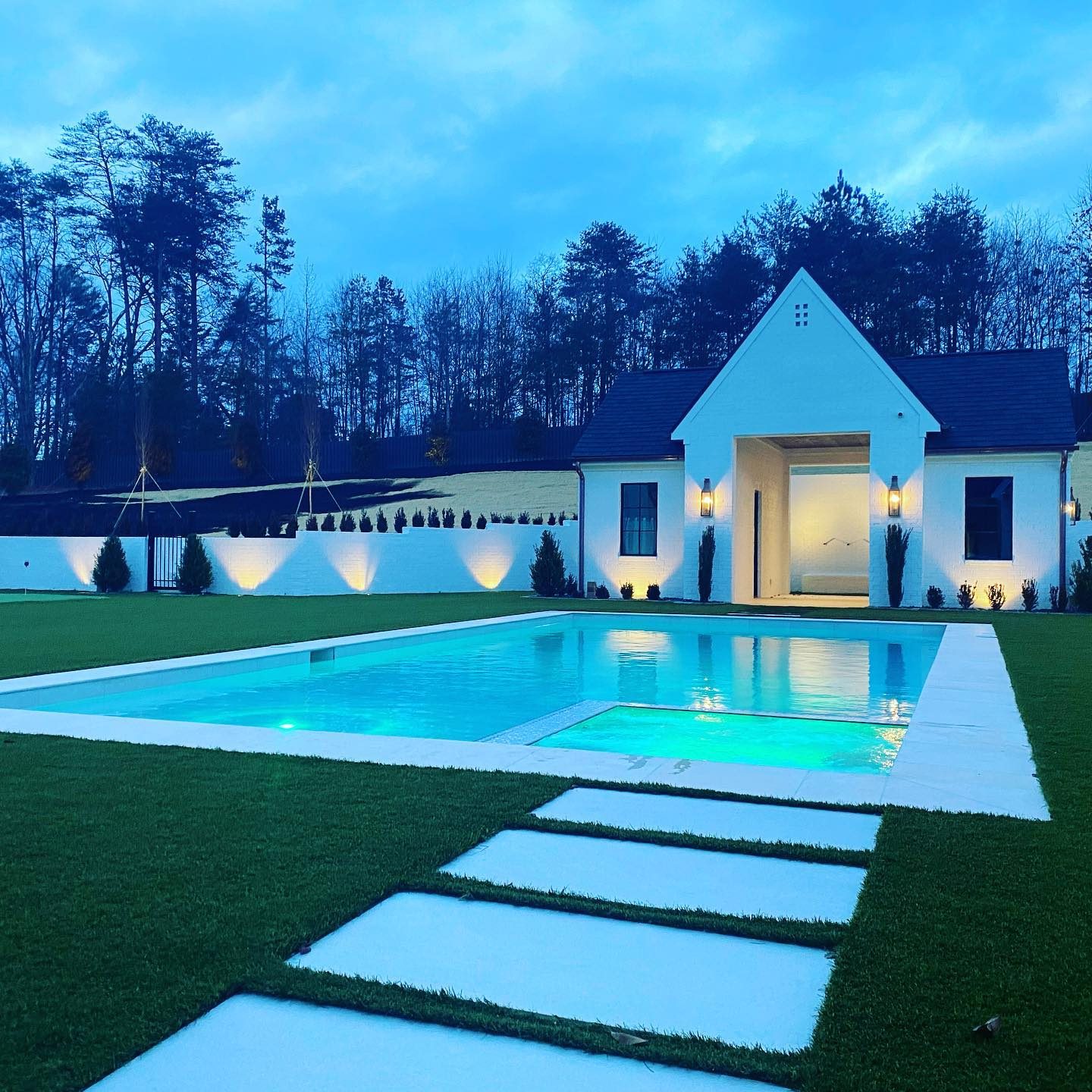 Inground pool installation 12