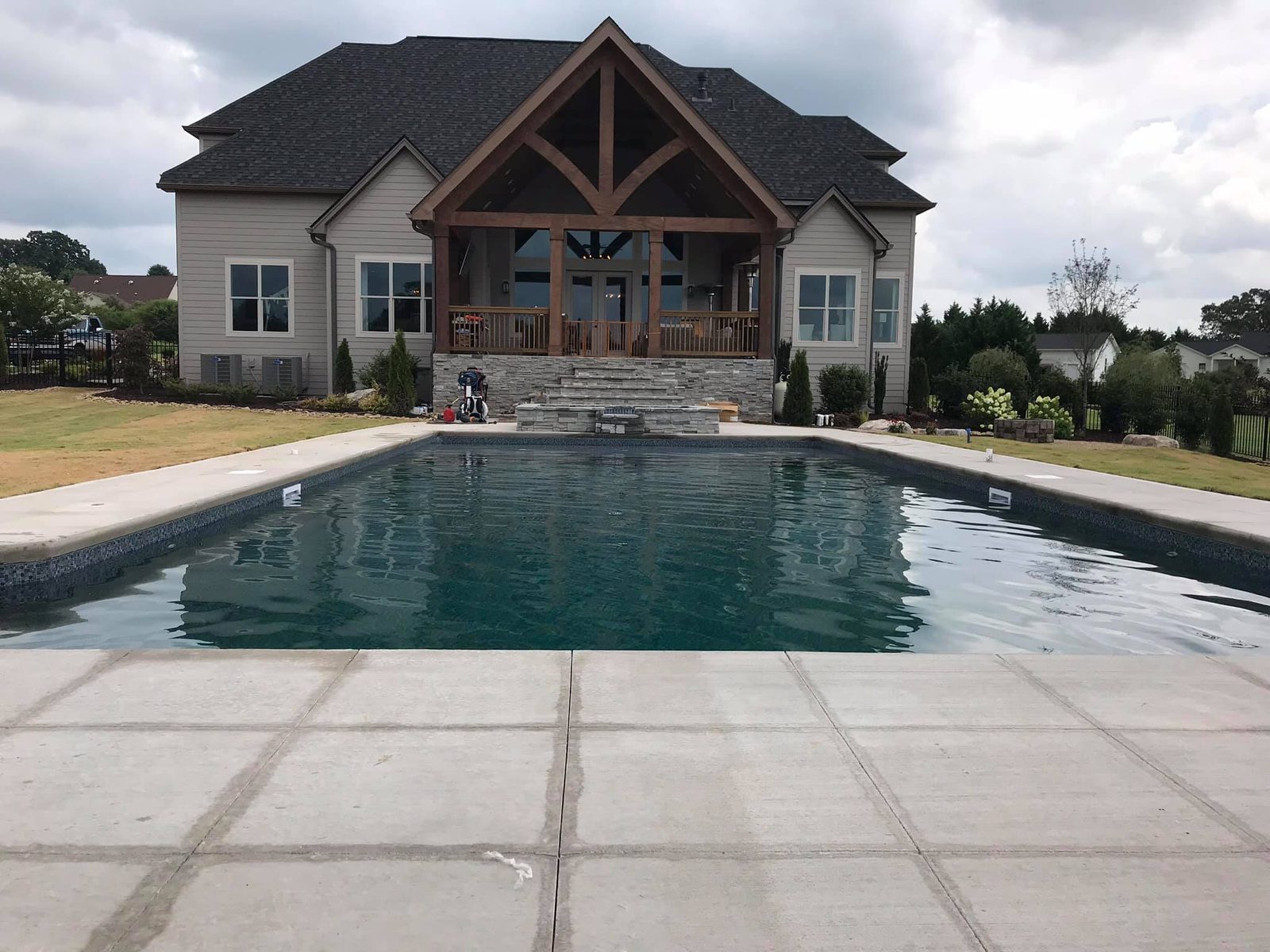 Inground pool installation 6